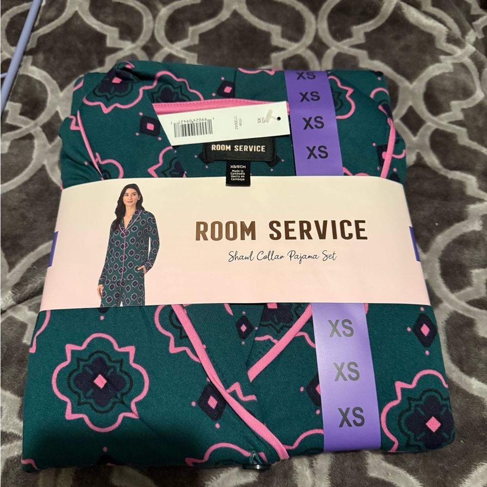 Room Service Shawl Collar Pajama Set